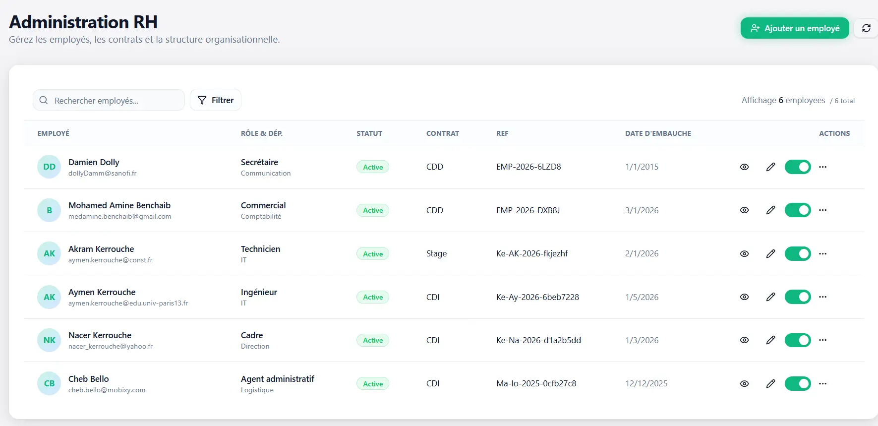Gestion Simplifiée des Employés