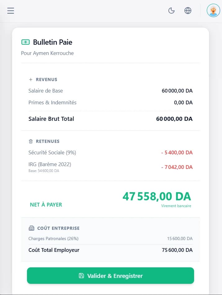 Fiches de Paie Automatisées