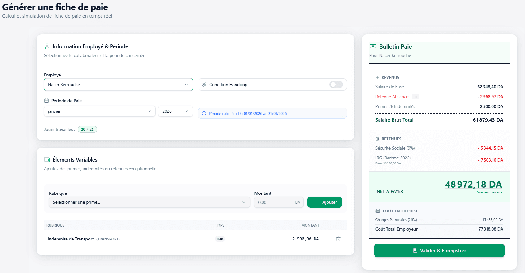 Fiches de Paie Automatisées