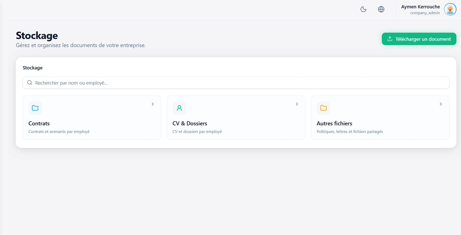 Stockage des fichiers